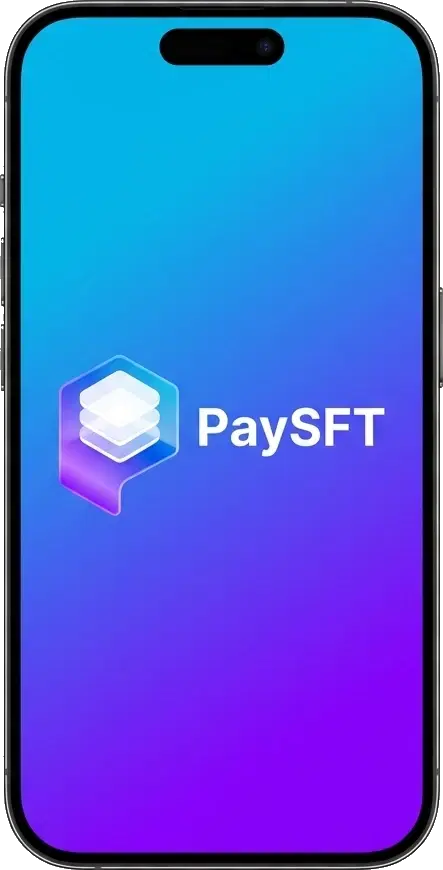 PaySFT app on a smartphone